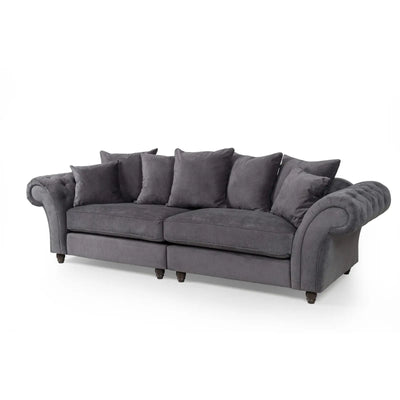 Huntley Fabric Sofa 4S in Grey - Grab Some Furniture