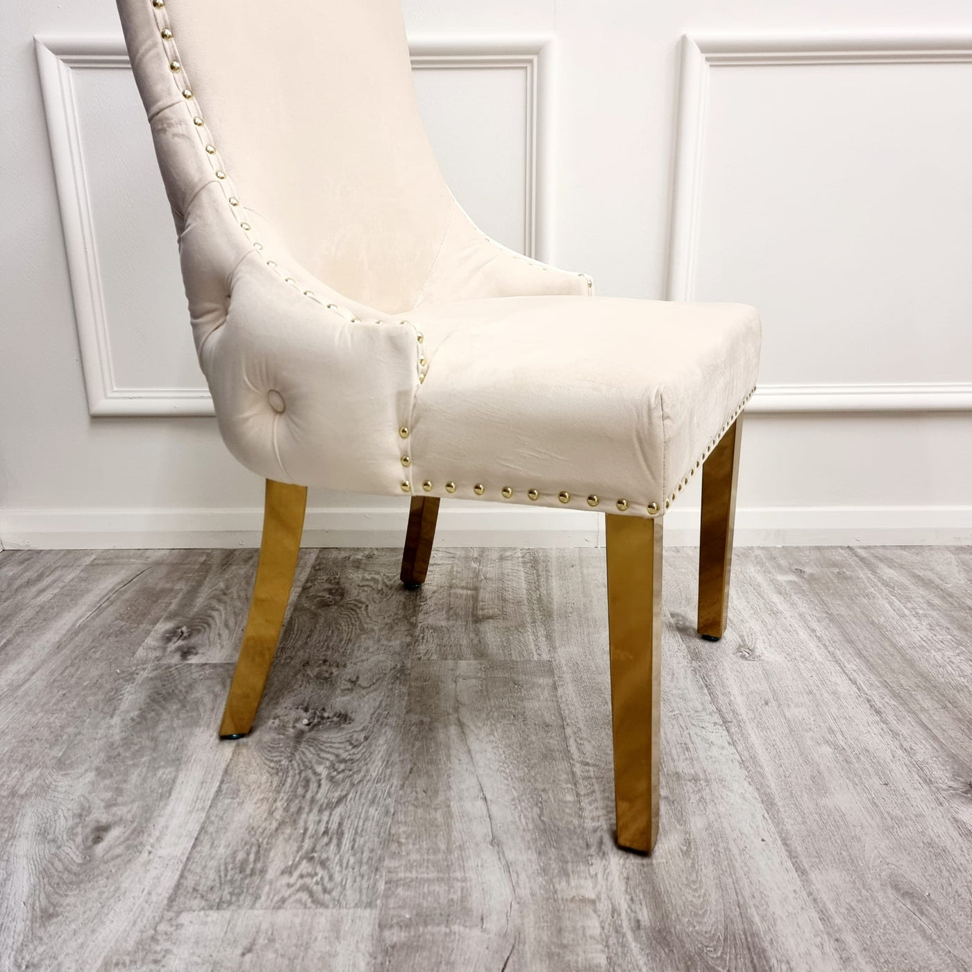 Kensington Dining Chair Gold Legs Furnish 365 Limited