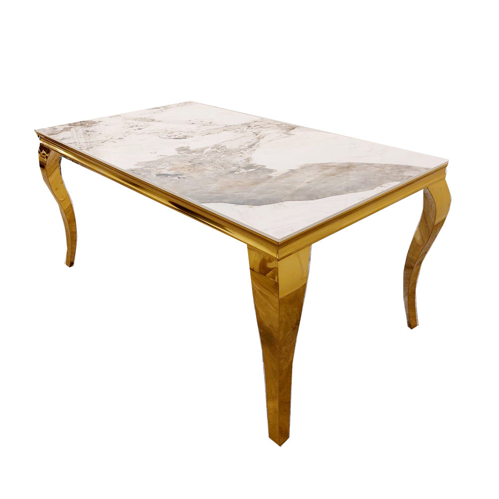 Louis Gold Dining Table Furnish 365 Limited