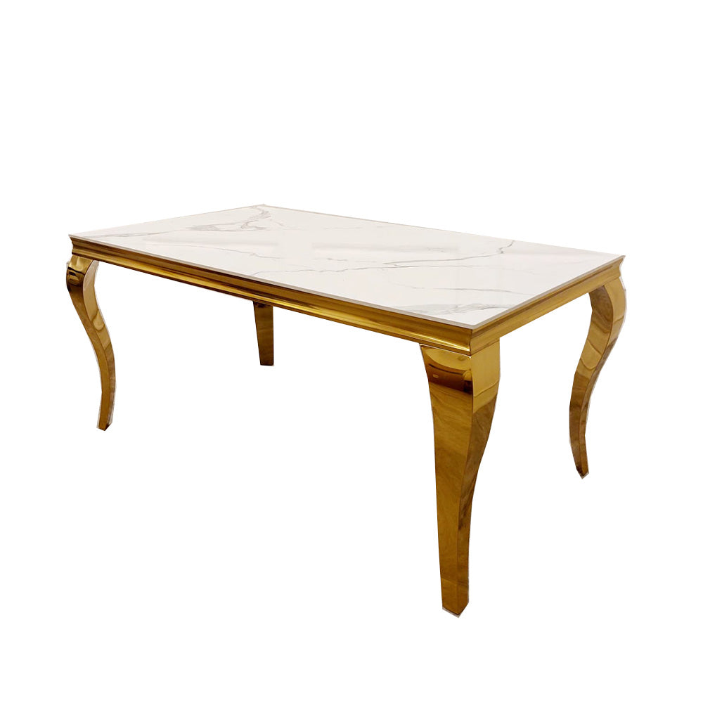 Louis Gold Dining Table Furnish 365 Limited