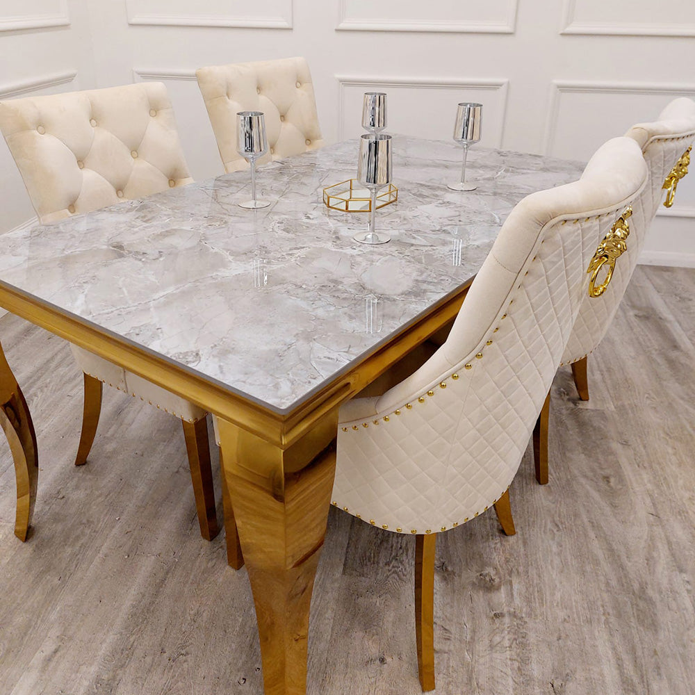 Louis Gold Dining Table Furnish 365 Limited