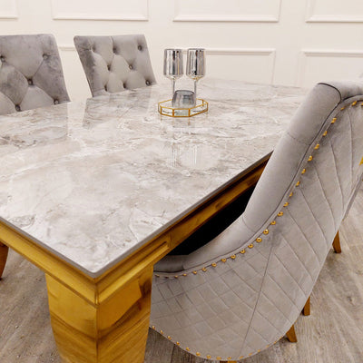 Louis Gold Dining Table Furnish 365 Limited