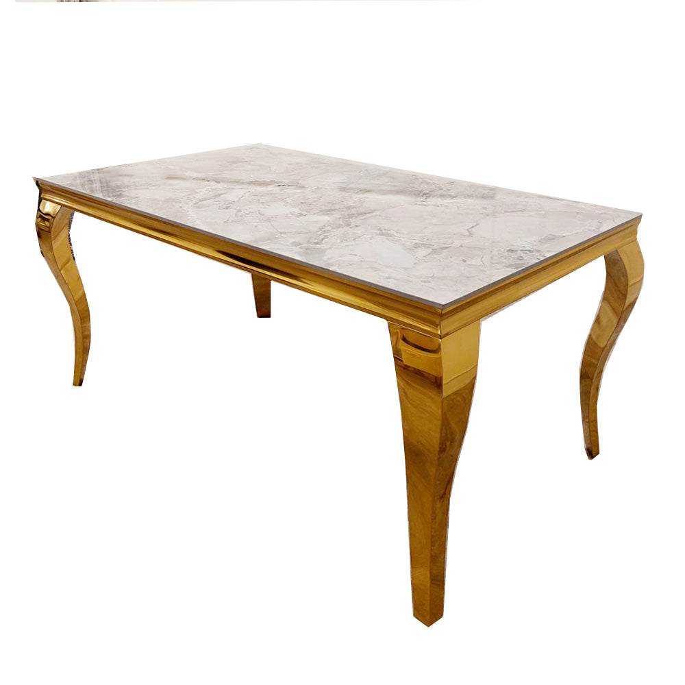 Louis Gold Dining Table Furnish 365 Limited