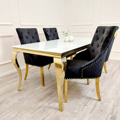 Louis Gold Dining Table Furnish 365 Limited