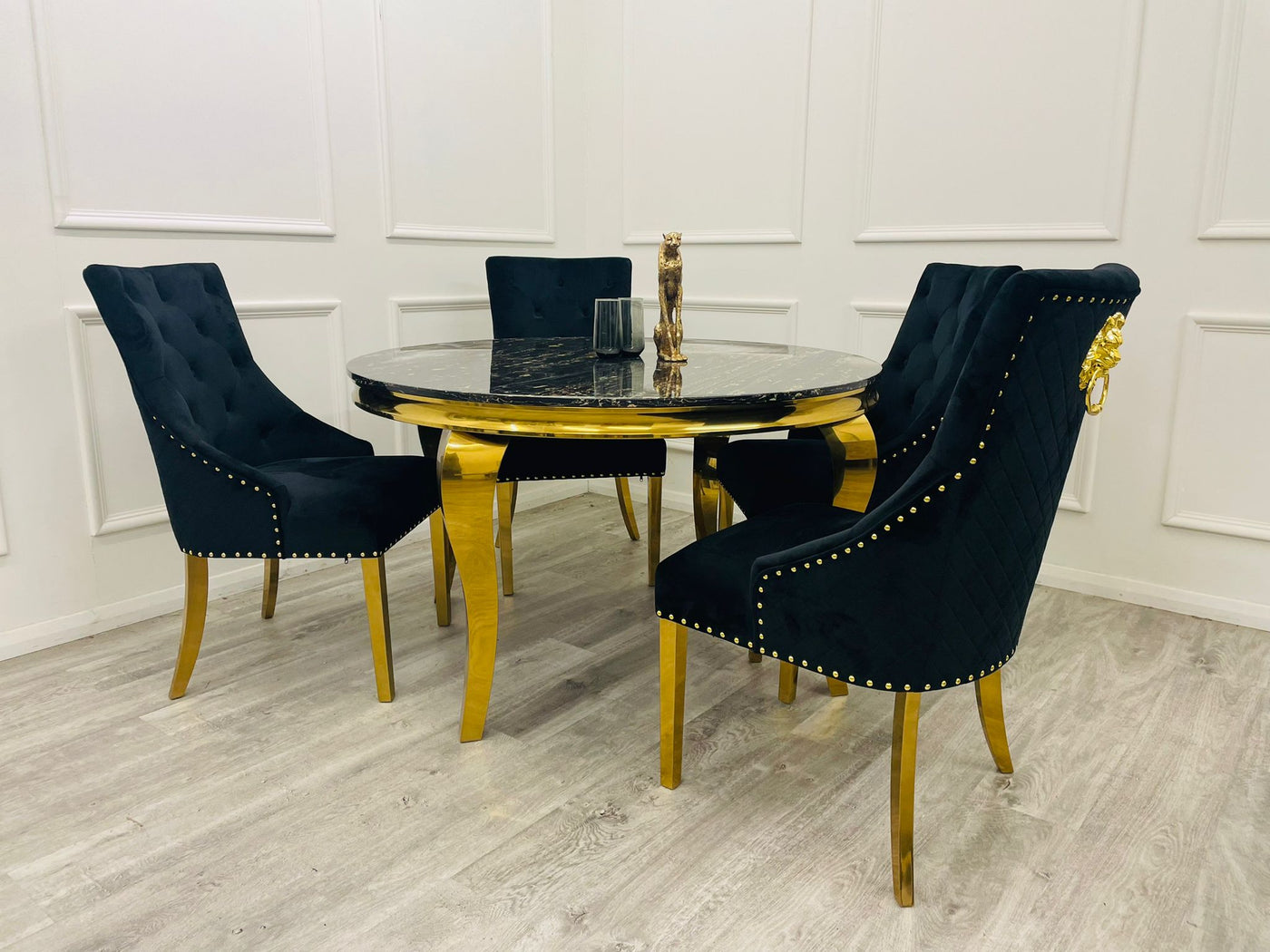 Louis Gold Dining Table Furnish 365 Limited