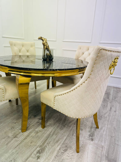 Louis Gold Dining Table Furnish 365 Limited