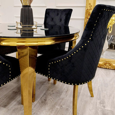 Louis Gold Dining Table Furnish 365 Limited