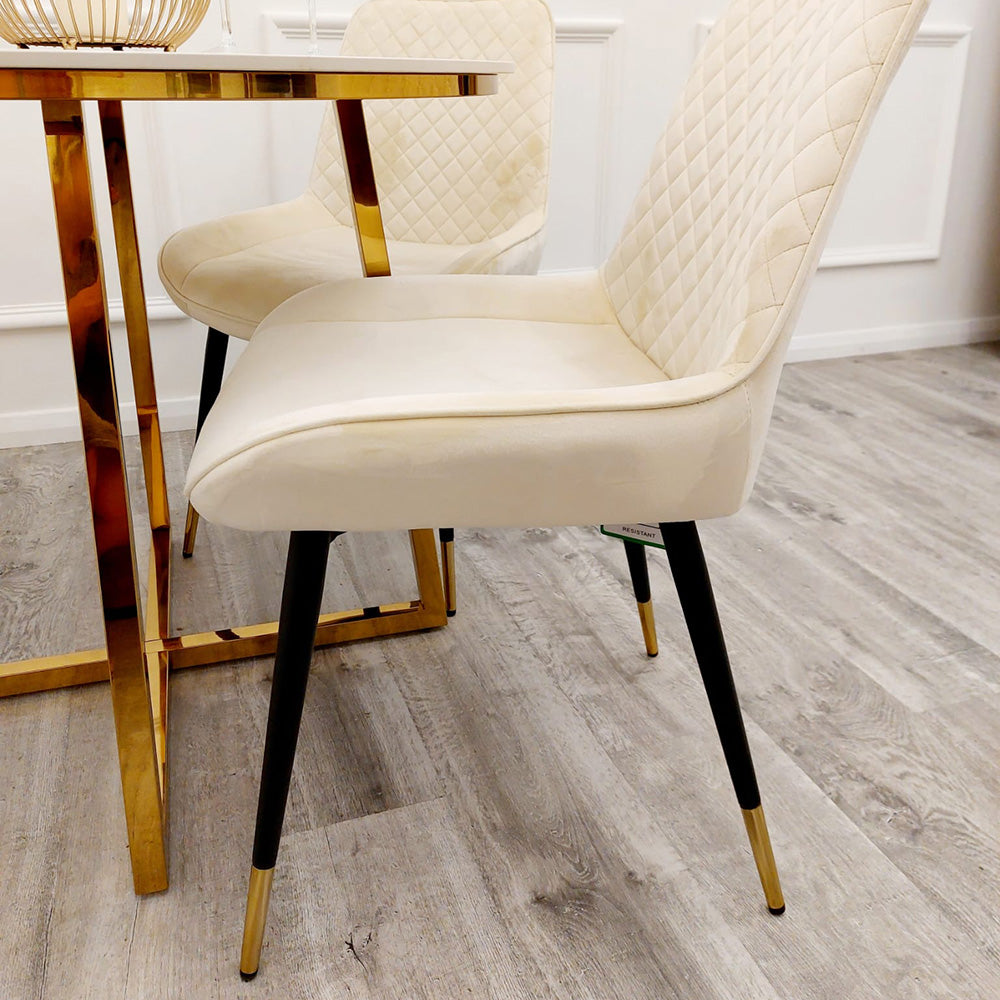 Luna Velvet Dining Chair - ALL COLOURS Furnish 365 Limited