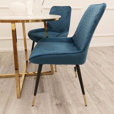 Luna Velvet Dining Chair - ALL COLOURS Furnish 365 Limited