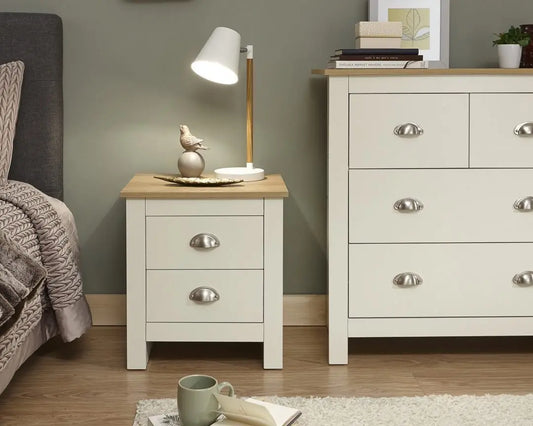 Lancaster 2 Drawer Bedside - Grab Some Furniture