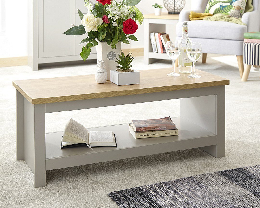 Lancaster Coffee Table With Shelf - Grab Some Furniture
