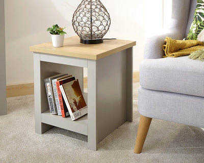 Lancaster Side Table With Shelf