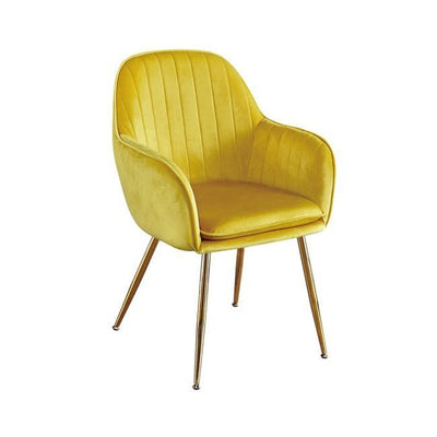 LARA DINING CHAIR ROYAL WITH GOLD LEGS (PAIR OF 2)