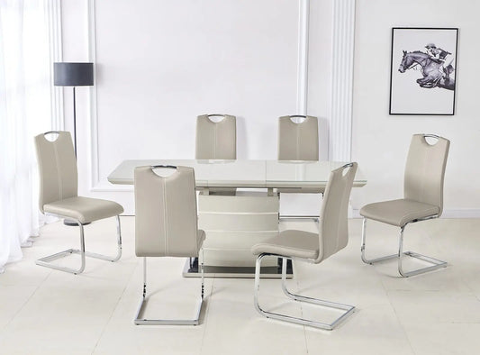 Milan Extending Dining Table + 6 Milan Chairs My Store