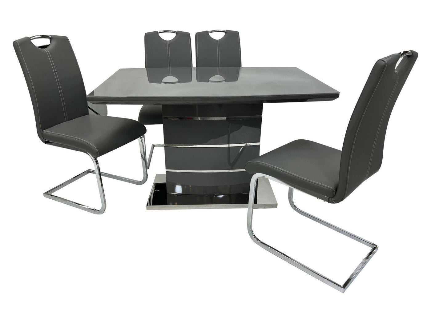 Milan Small Dining Table + 4 Milan Chairs