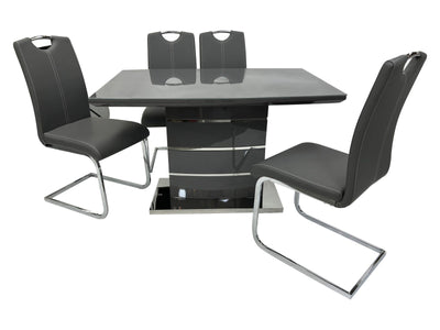 Milan Small Dining Table + 4 Milan Chairs