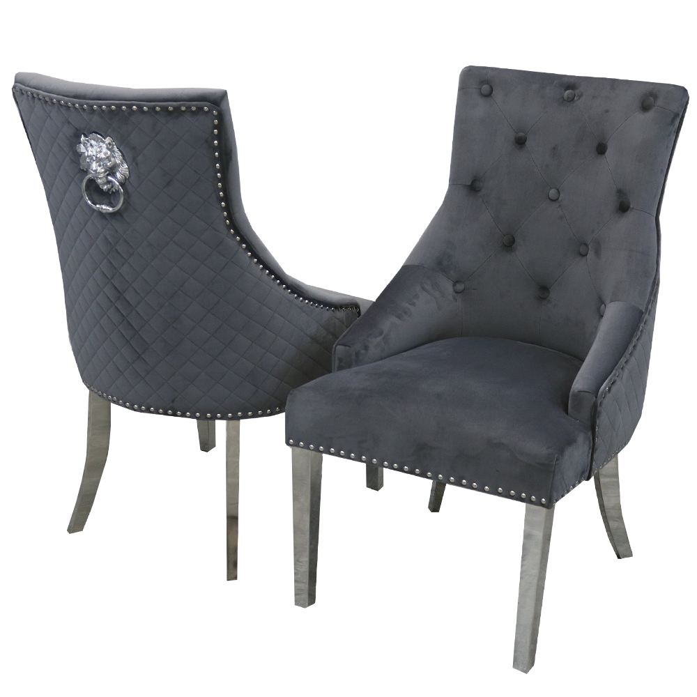 Bentley Chrome Dining Chair Furnish 365 Limited