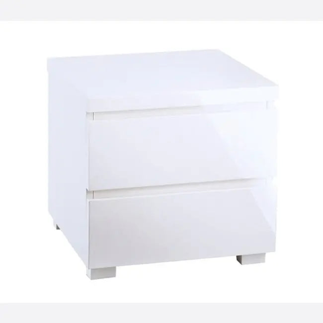 Puro 2 Drawer Bedside White My Store