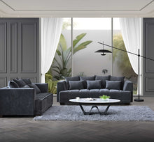 Aluxo Gramercy Sofa in Steel Velvet