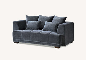 Aluxo Gramercy Sofa in Steel Velvet