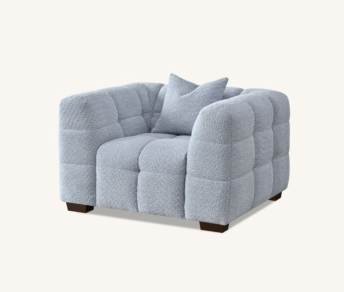 Aluxo Tribeca Sofa Range in Pearl Boucle Fabric