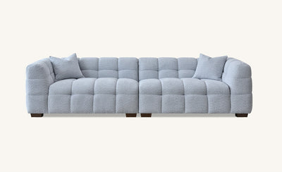 Aluxo Tribeca Sofa Range in Pearl Boucle Fabric