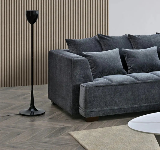 Aluxo Gramercy Group in Steel Velvet - Grab Some Furniture