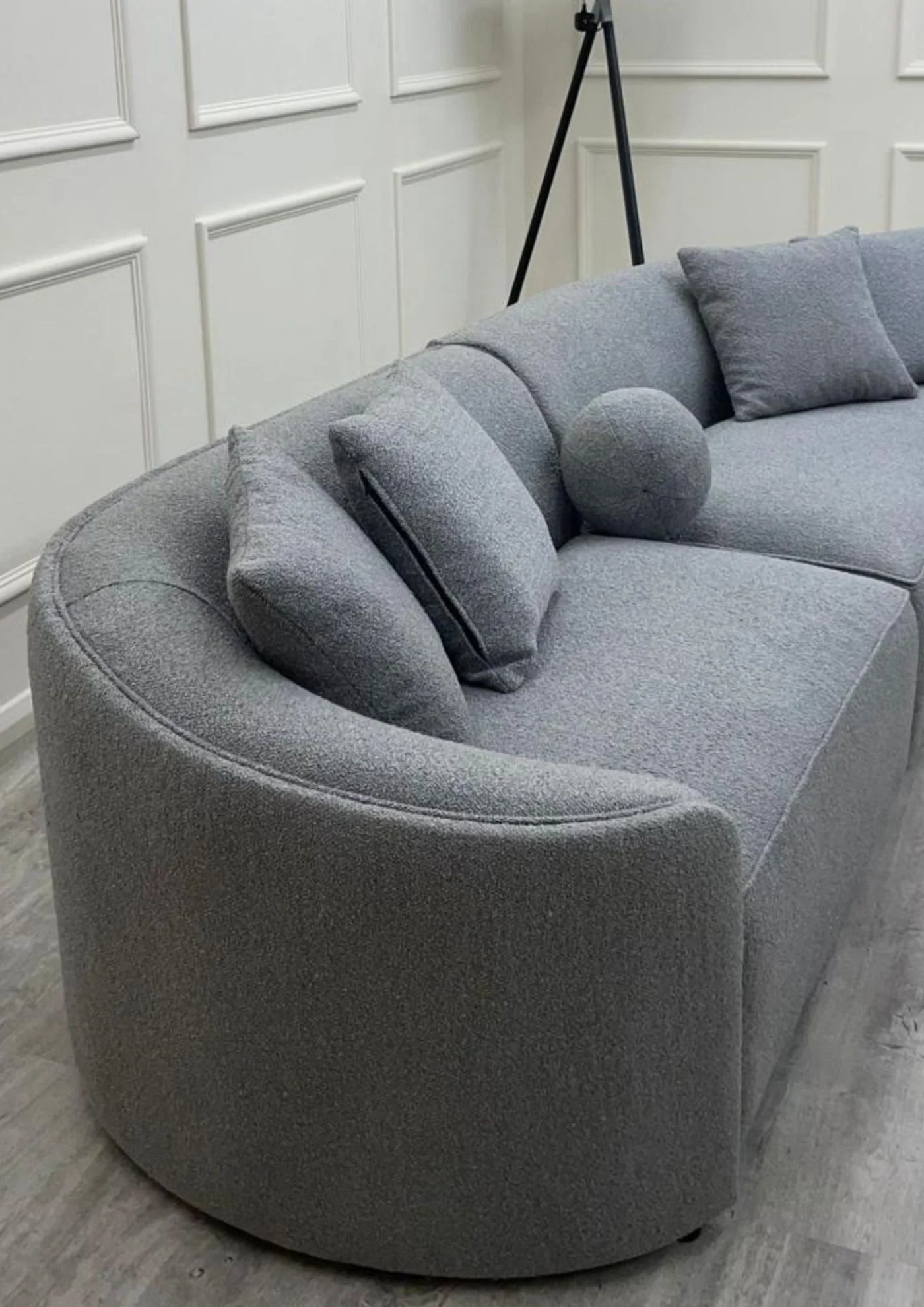 The Pebble Boucle Sofa Grey Grab Some Furniture