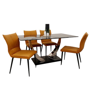 Venus Dining Table with 4 Flora Chairs Furnish 365 Limited