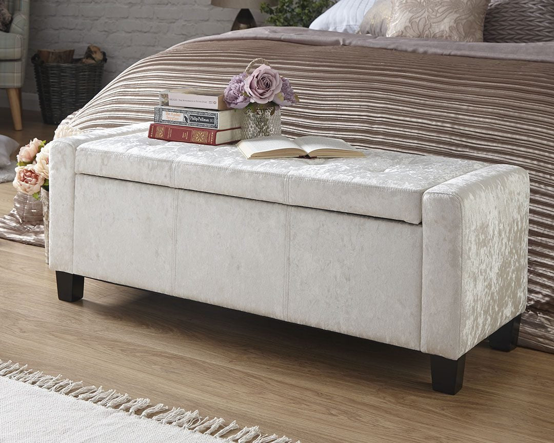 Verona Crushed Velvet Ottoman Storage Bench Grab Some Furniture