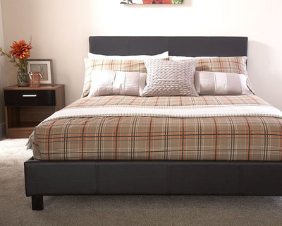 Bed in a Box Faux Leather Bedstead - Grab Some Furniture