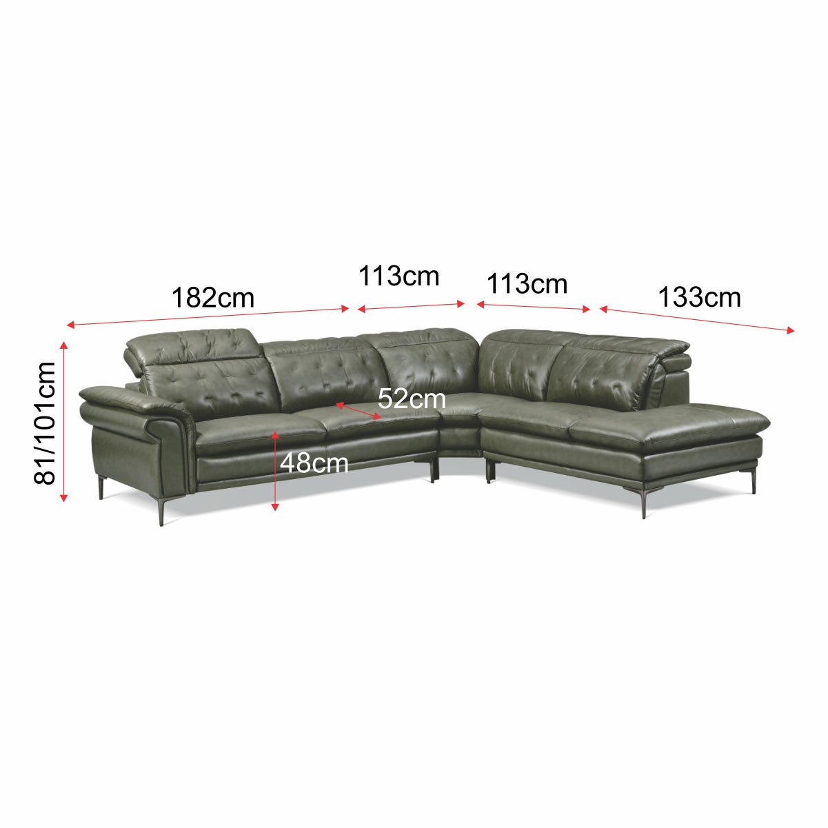 Vellura Corner Leather Sofa