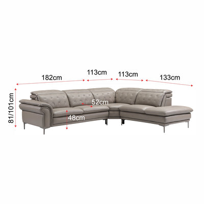 Vellura Corner Leather Sofa