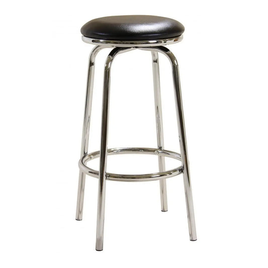 Bar Stool Chrome Swivel No Back (2s) - Grab Some Furniture